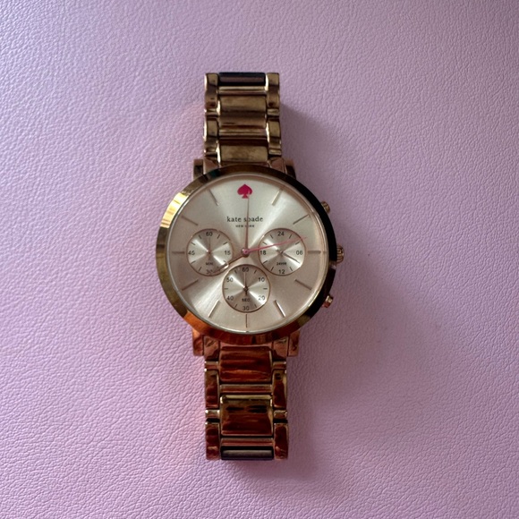 kate spade Accessories - Kate Spade Rose Gold Chronograph Watch